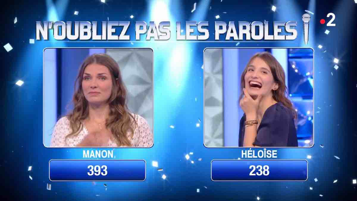 N oubliez pas les paroles masters Manon bat Héloïse et se qualifie