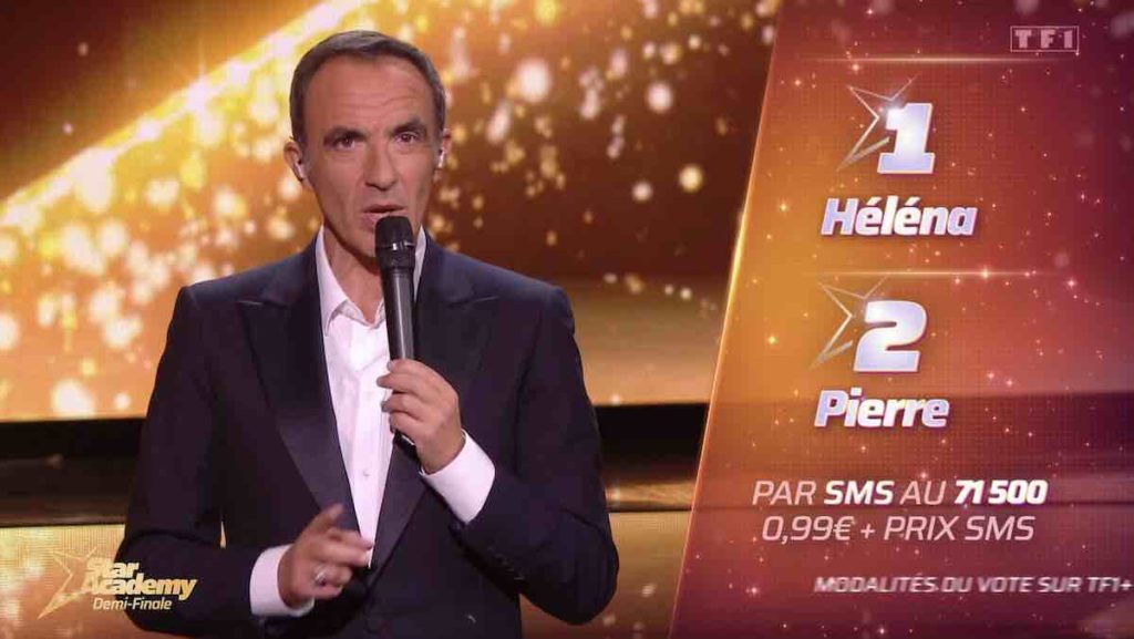 Star Academy estimations demi finale Pierre et Héléna encore à